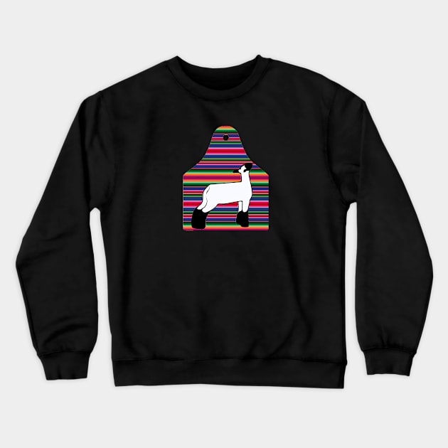 Serape Ear Tag - Market Lamb 1 - NOT FOR RESALE WITHOUT PERMISSION Crewneck Sweatshirt by l-oh